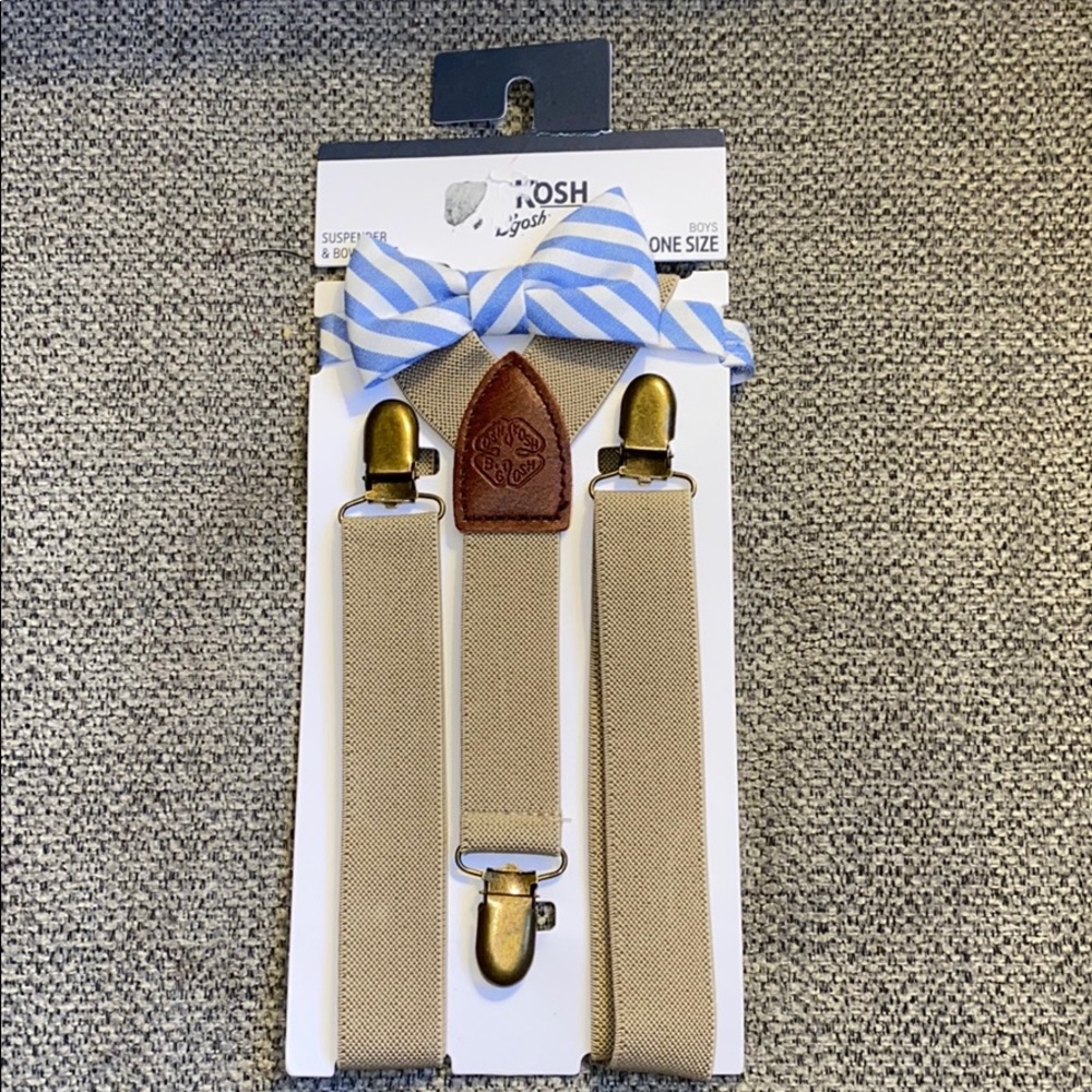 NWT OshKosh Suspenders and Bow tie Set